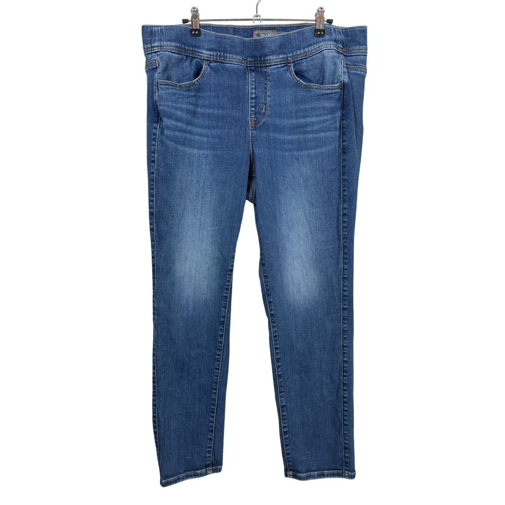 Torrid Lean Jean Straight Jeans Womens 1X 1R Blue High Rise Stretch Med Wash
